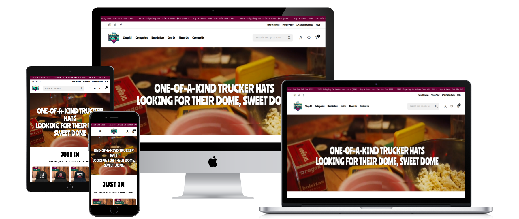 4 retro roots head wear